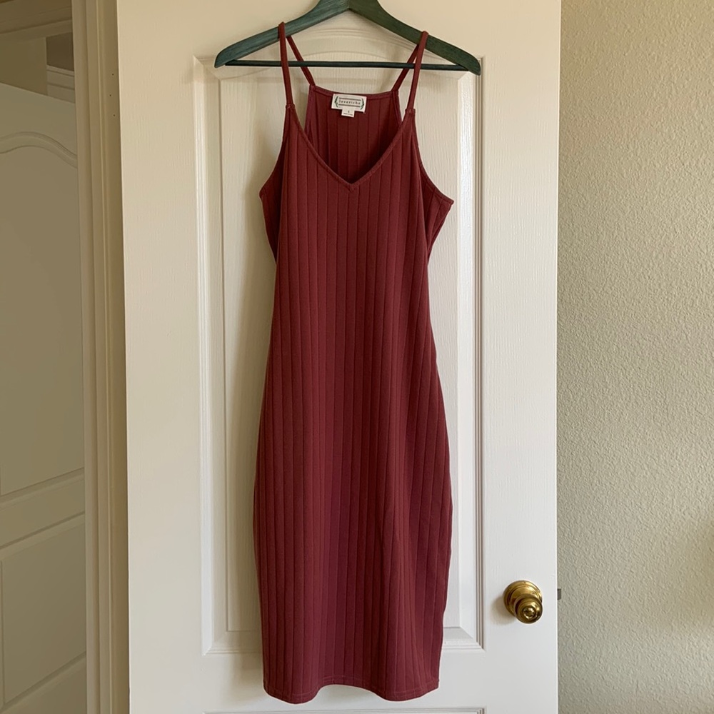 Ribbed Knit Midi Dress